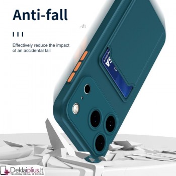 Guminis dėklas su kišenėle - žalias (Apple Iphone 17 Pro/Iphone 18 Pro) Guminis dėklas su kišenėle - žalias (Apple Iphone 17 Pro/Iphone 18 Pro)